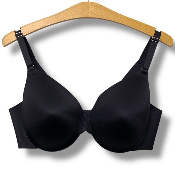 Soma Bra Women's Size 40D Vanishing Back Full Coverage Black Wide Straps NWOT - Picture 2 of 4